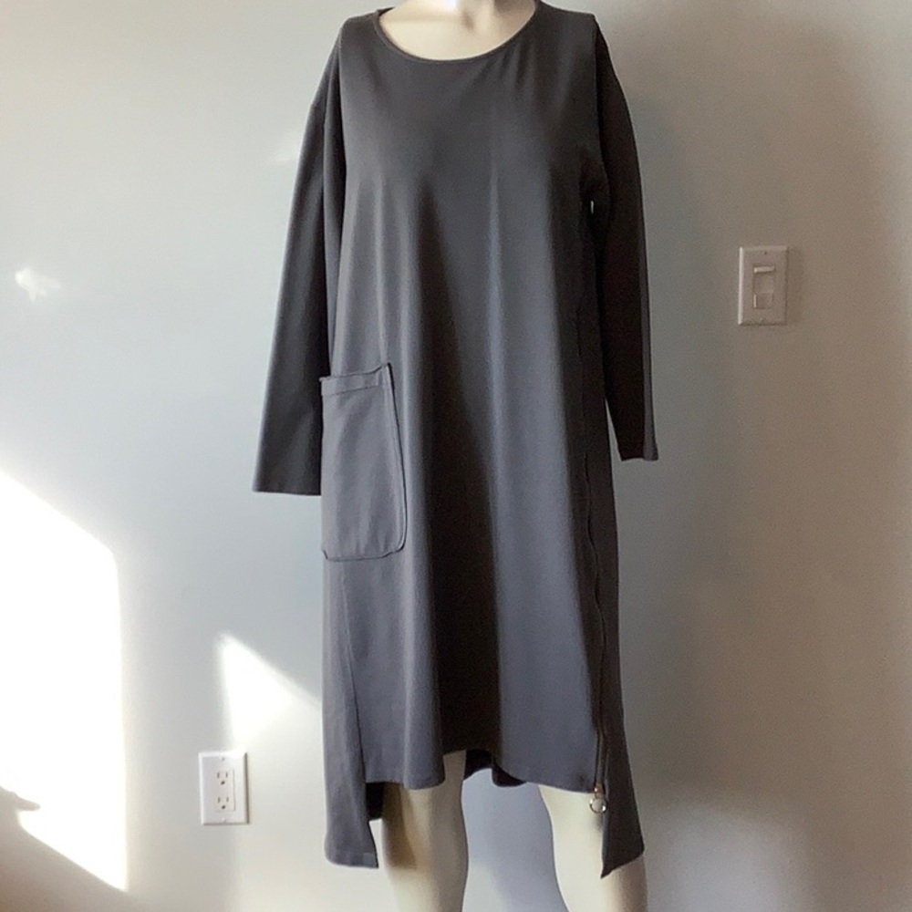 Paolo Tricot Gray knit dress -  unique dress. Made in Italy